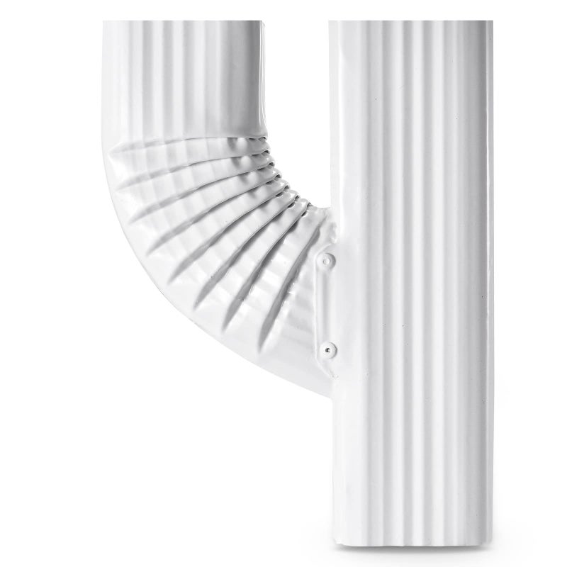 VYH Downspout Gutter Y Left Connector 2x3 Upright High Gloss White - Image 1